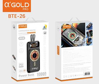 ￼Bateria Portátil Power Bank 10000mAh 22.5W PD Alta Velocidade Magnético com cabo embutido A'GOLD