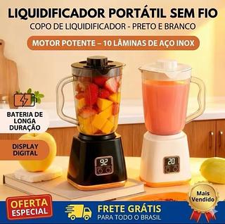 ￼Liquidificador Triturador Compacto para suco com Led - suco e frutas Bivolt 750ml—BP-6008