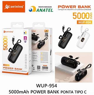 ￼Mini Power Bank Cápsula Criativa Compatível Para Typec 5000mah Peining