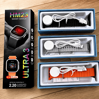 HM23 Ultra3 Relógio Inteligente 2025 – Tela de 2.2 Polegadas (49mm) com Bússola Integrada