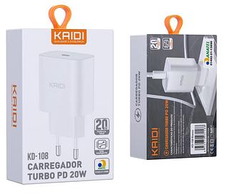 Fonte Carregador Entrada Tipo C Celular Turbo 20w