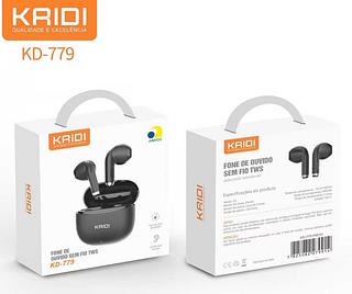 Fone De Ouvido Kaidi Tws Kd-779 Sem Fio Smart Touch V5.4