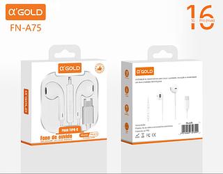 Fone com fio microfone controle de volume resistente tipoc ios P2 P3 para iphone 16