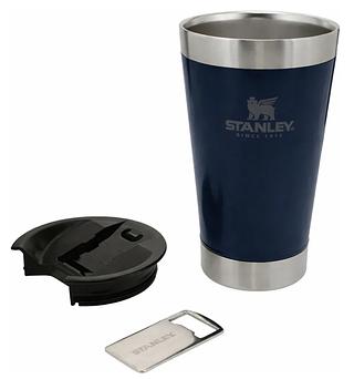 Copo Térmico Stanley Classic Com Tampa E Abridor 473ml cor azul