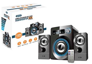 ￼Caixa Som Cartão/Pen Drive/Controle 16W Subwoofer—KNUP
