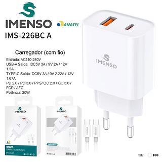 Carregador Turbo Usb+PD 30W typec para typec—IMENSO