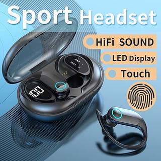 Fone de ouvido Sem Fio Bluetooth 5.3Esportivo Design Pendurado Na Orelha Ergonômico