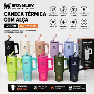 ￼Garrafa Travel Tumbler com tampa Antivazamento 1200ML, aço inoxidável, caneca isolada a vácuo do carro, parede dupla térmica, Mantém +10 horas gelado