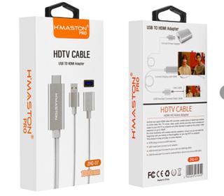 ￼CABO ADAPTADOR HDTV H'MASTON - USB FÊMEA X HDMI - 1 METRO