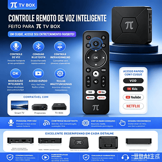 NOVA MINI TVBOX PRO ANDRODIO 13.1 5G 2+8GB（Controle remoto de voz Bluetooth）