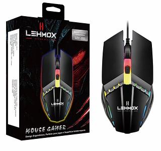 Mouse Gamer Usb com DPI ajustável e Led Lehmox