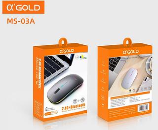 ￼Mouse Sem Fio Wireless Recarregavel Led Rgb 2,4GHz Bluetooth Bateria Interna Ergonômico Silencioso