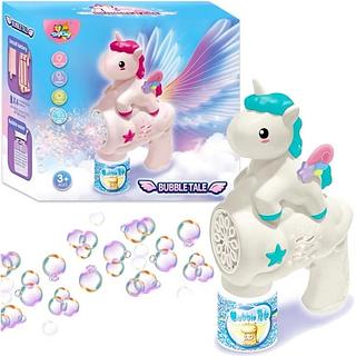 Brinquedo Máquina Lançador Bolinhas Sabão Automática Unicórnio.