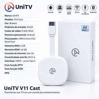 V11 8K—Aparelho Uni tv-v10/v11 utv - Pronta Entrega - Modelo 2025