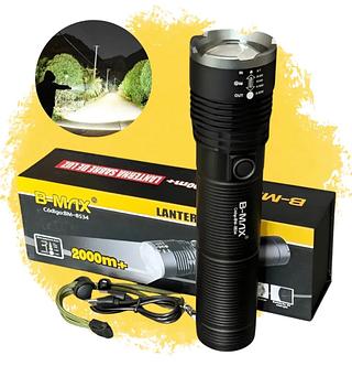 Lanterna Grande Bmax Tatica Potente Militar Laser Zoom Pesca Caça