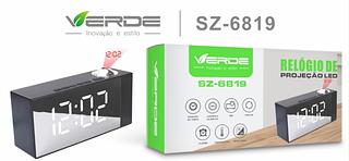 ￼Relógio Digital De Mesa Led Com Projetor No Teto E Alarme Data Tempo